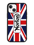 norton motorcycles england flag iPhone 14 Plus Case QC1584