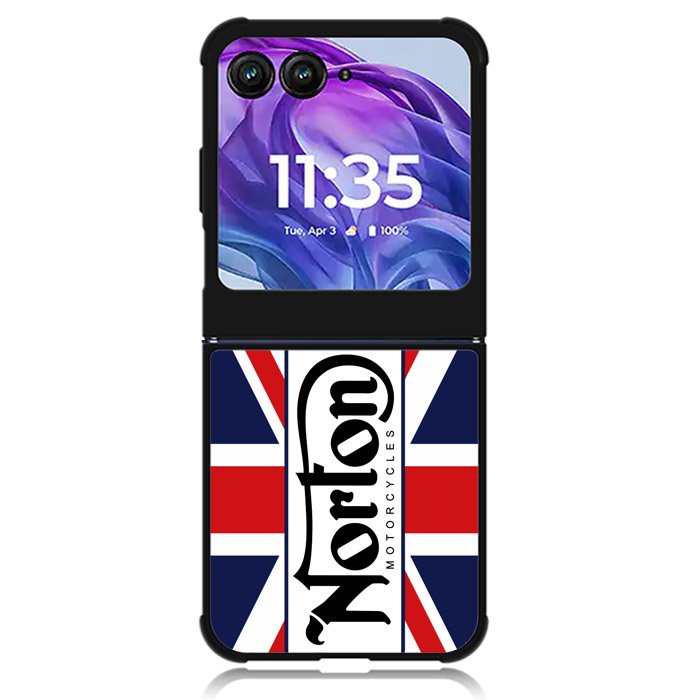 norton motorcycles england flag Motorola Moto Razr Plus 2024 , Moto Razr+ 2024 Case OV1584