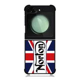 norton motorcycles england flag Samsung Galaxy Z Flip 6 5G 2024 Case OV1584