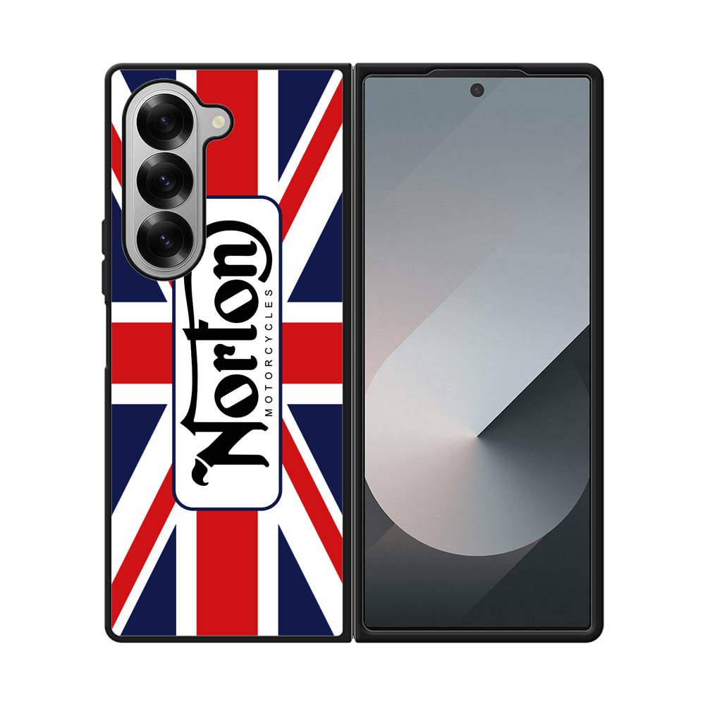 norton motorcycles england flag Samsung Galaxy Z Fold 7 5G Case OV1584