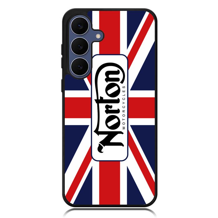 norton motorcycles england flag Samsung Galaxy S25 FE Case OV1584