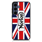 norton motorcycles england flag Samsung Galaxy S25 FE Case OV1584
