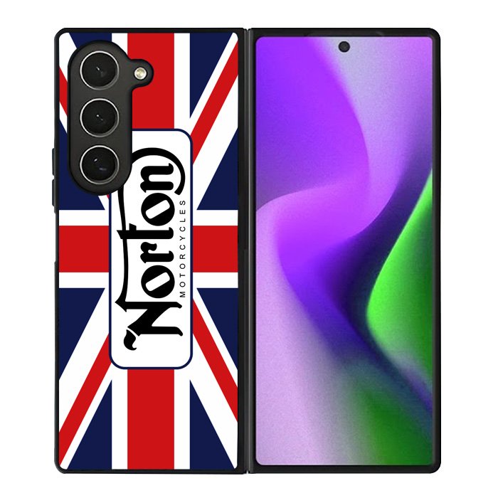 norton motorcycles england flag Samsung Galaxy Z Fold 6 5G 2024 Case OV1584
