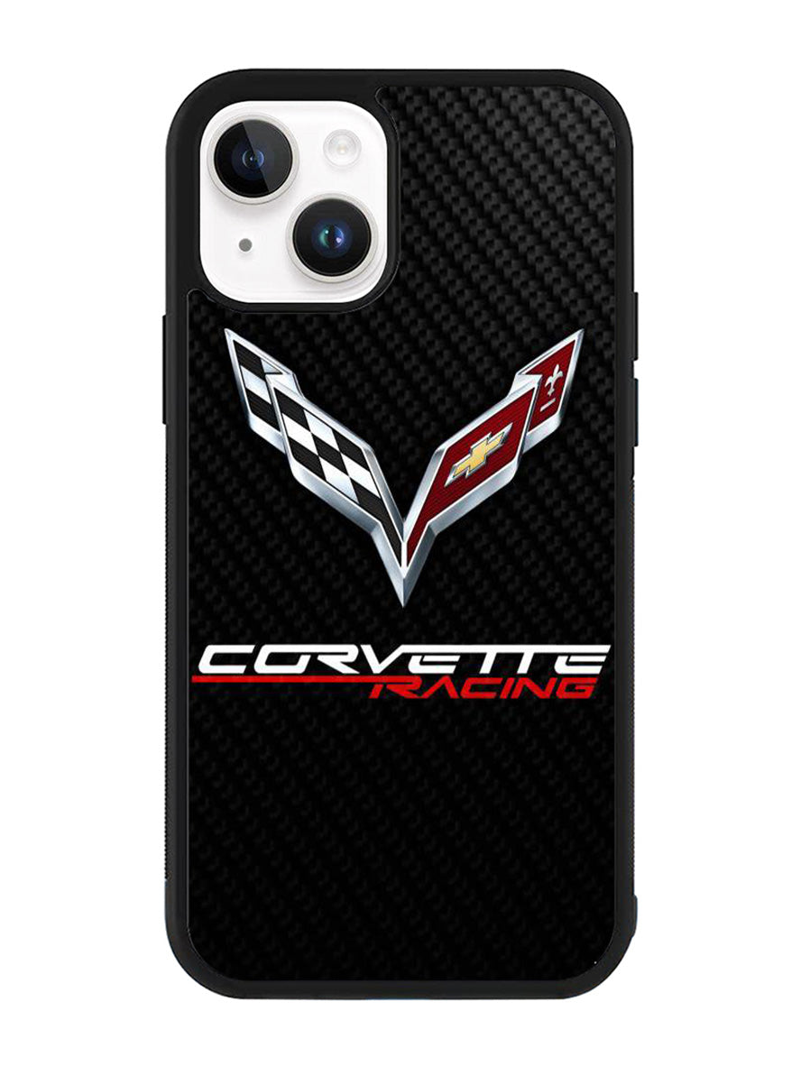 Corvette Logo Carbon iPhone 15 Plus Case OV4507