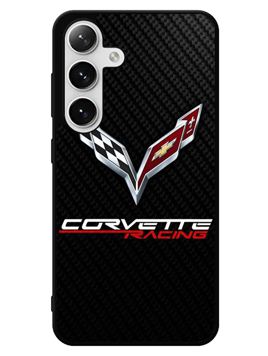Corvette Logo Carbon 1st Samsung Galaxy S25 5G Case