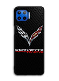 Corvette Logo Carbon 1st Motorola Moto One 5G Case , Moto One 5G UW Case , Moto G 5G Plus Case