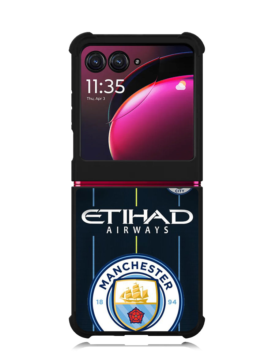 Manchester City 2nd Motorola Moto Razr Plus 2023 , Moto Razr+ 2023 Case