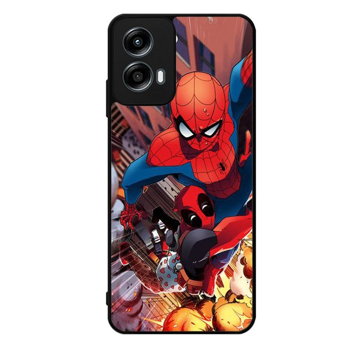 Spiderman and Deadpool funny Motorola Moto G Play 2024 Case OV1644
