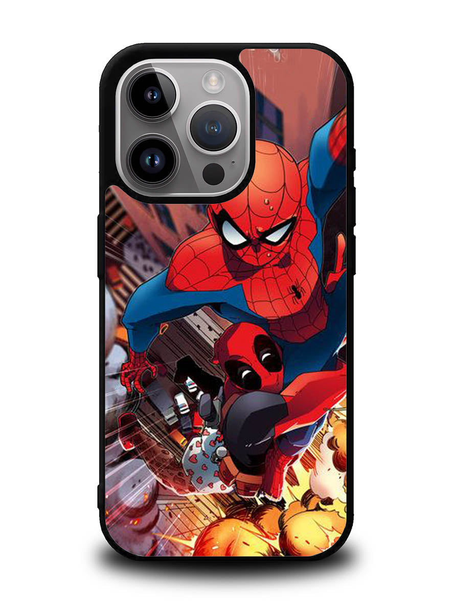 Spiderman and Deadpool funny iPhone 16 Pro Max Case OV1644