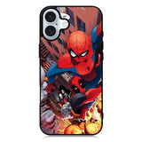 Spiderman and Deadpool funny iPhone 16 Case QC1644