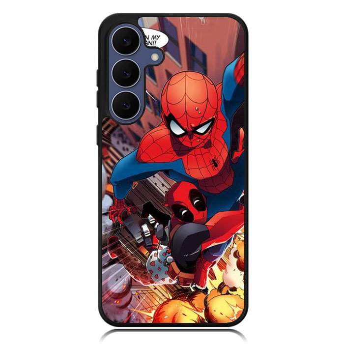 Spiderman and Deadpool funny Samsung Galaxy S25 FE Case OV1644