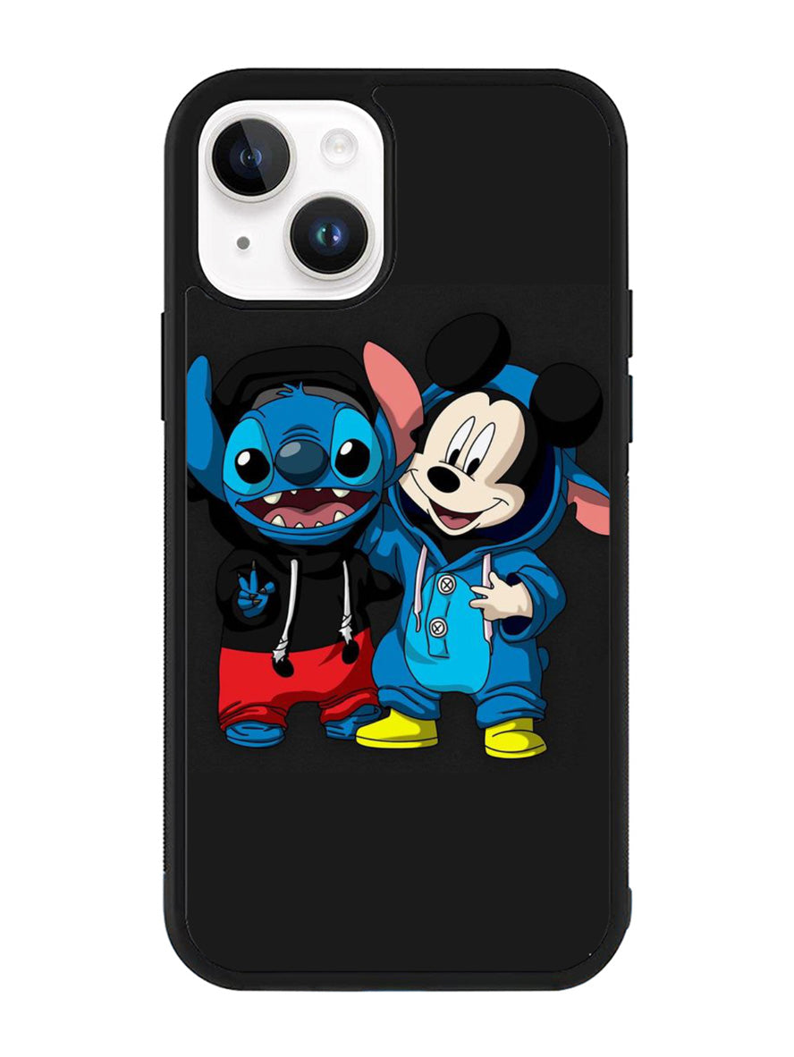 stitch and mickey mouse iPhone 15 Plus Case OV2338