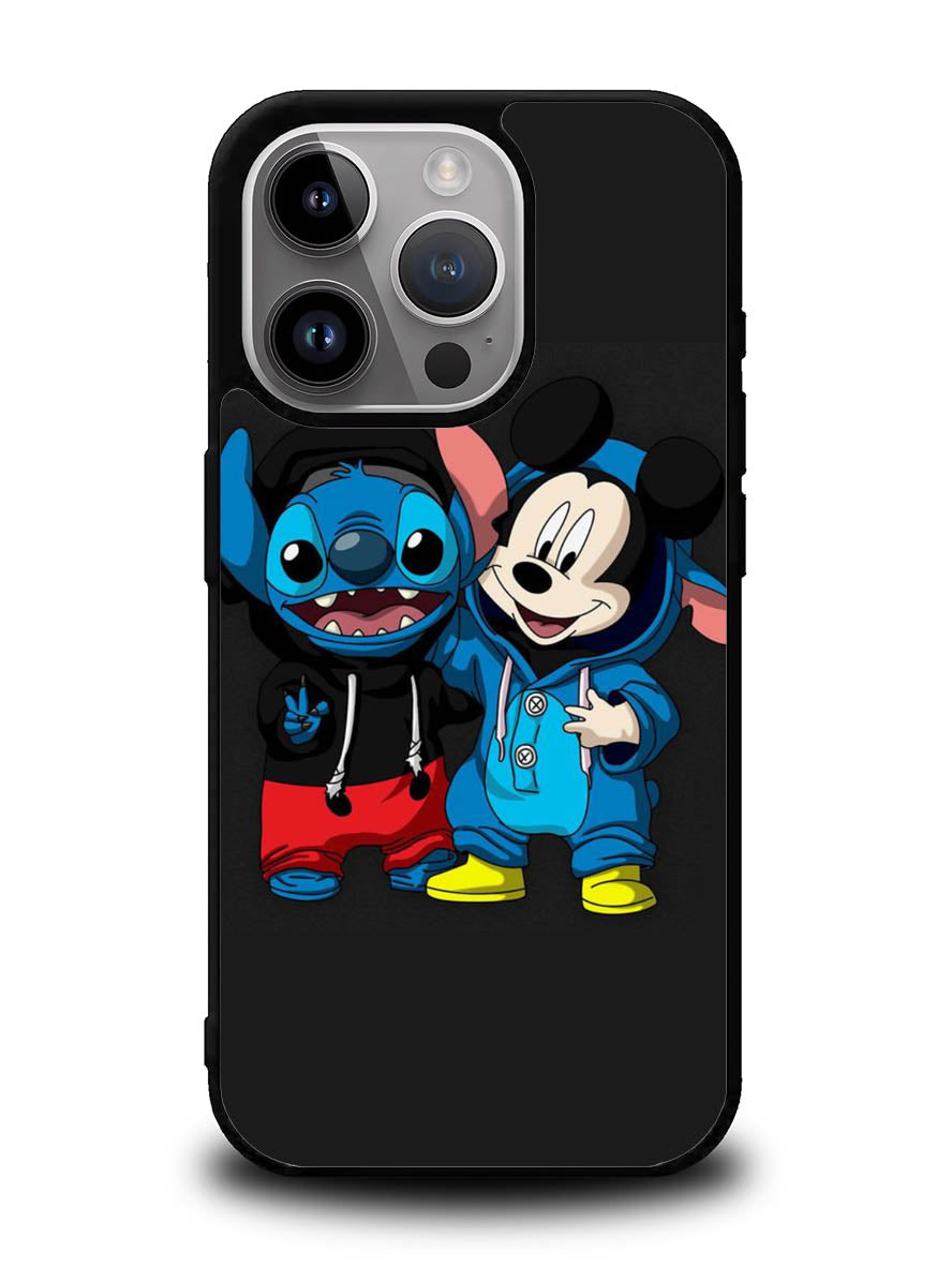 stitch and mickey mouse iPhone 15 Pro Case