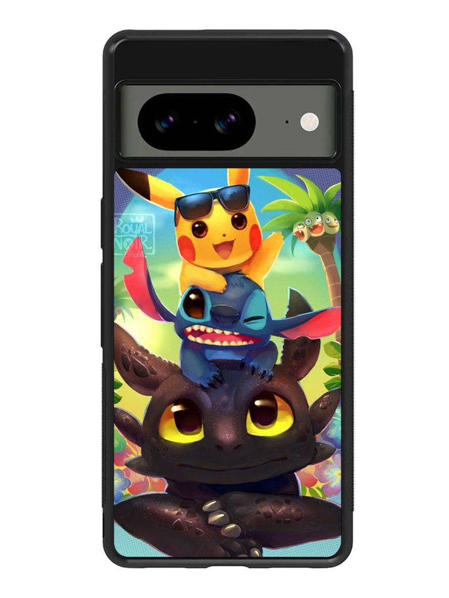 toothless and pikachu Google Pixel 8 Case QC1723