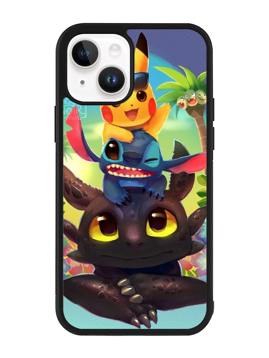 toothless and pikachu iPhone 14 Plus Case QC1723