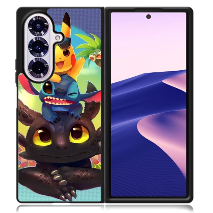 toothless and pikachu Samsung Galaxy Z Fold 7 Case OV1723