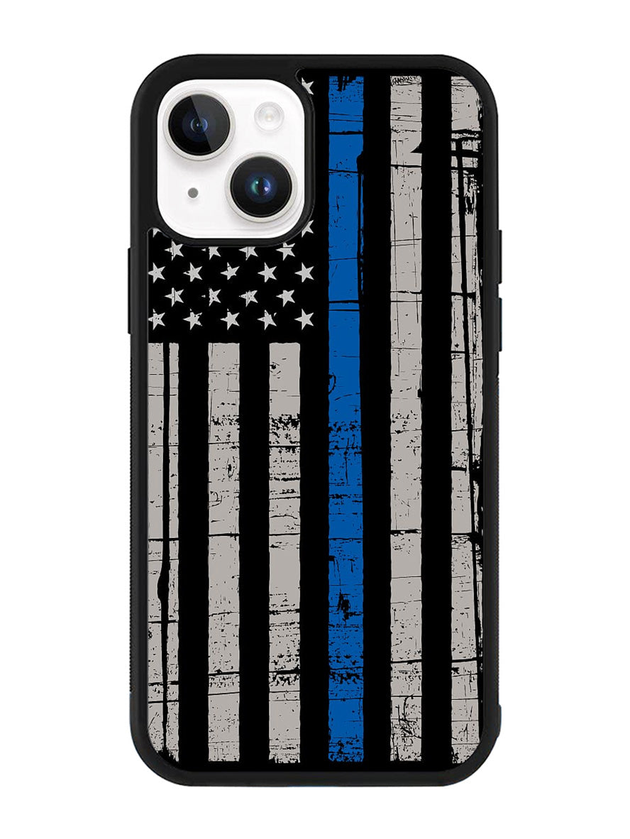 Blue Line Flag iPhone 14 Case QC7287