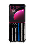 Blue Line Flag Motorola Moto Razr Plus 2023 , Moto Razr+ 2023 Case OV7287