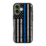 Blue Line Flag iPhone 17 Case OV7287