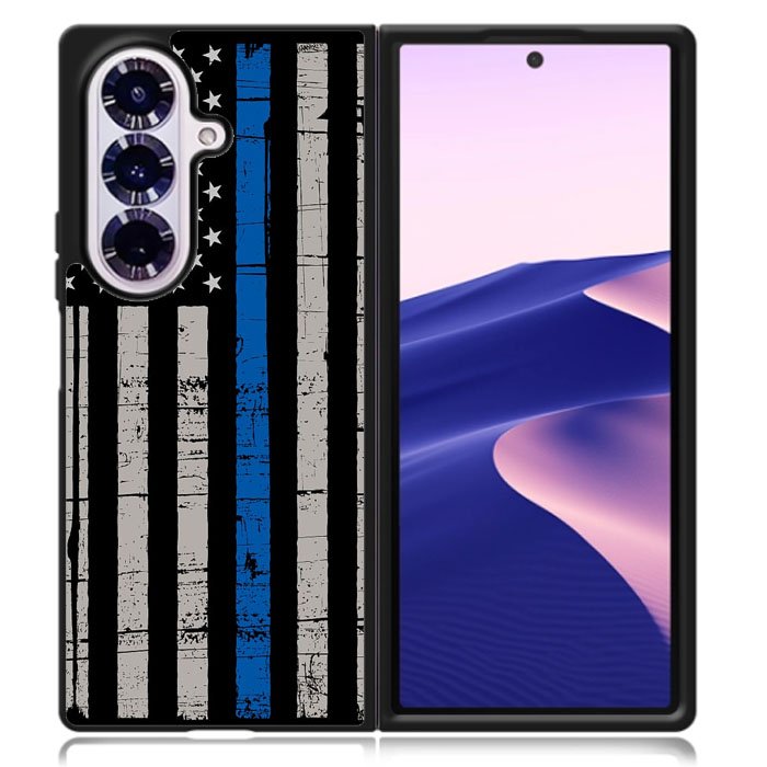 Blue Line Flag Samsung Galaxy Z Fold 7 Case OV7287
