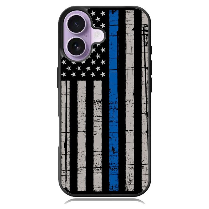 Blue Line Flag iPhone 17 Case OV7287