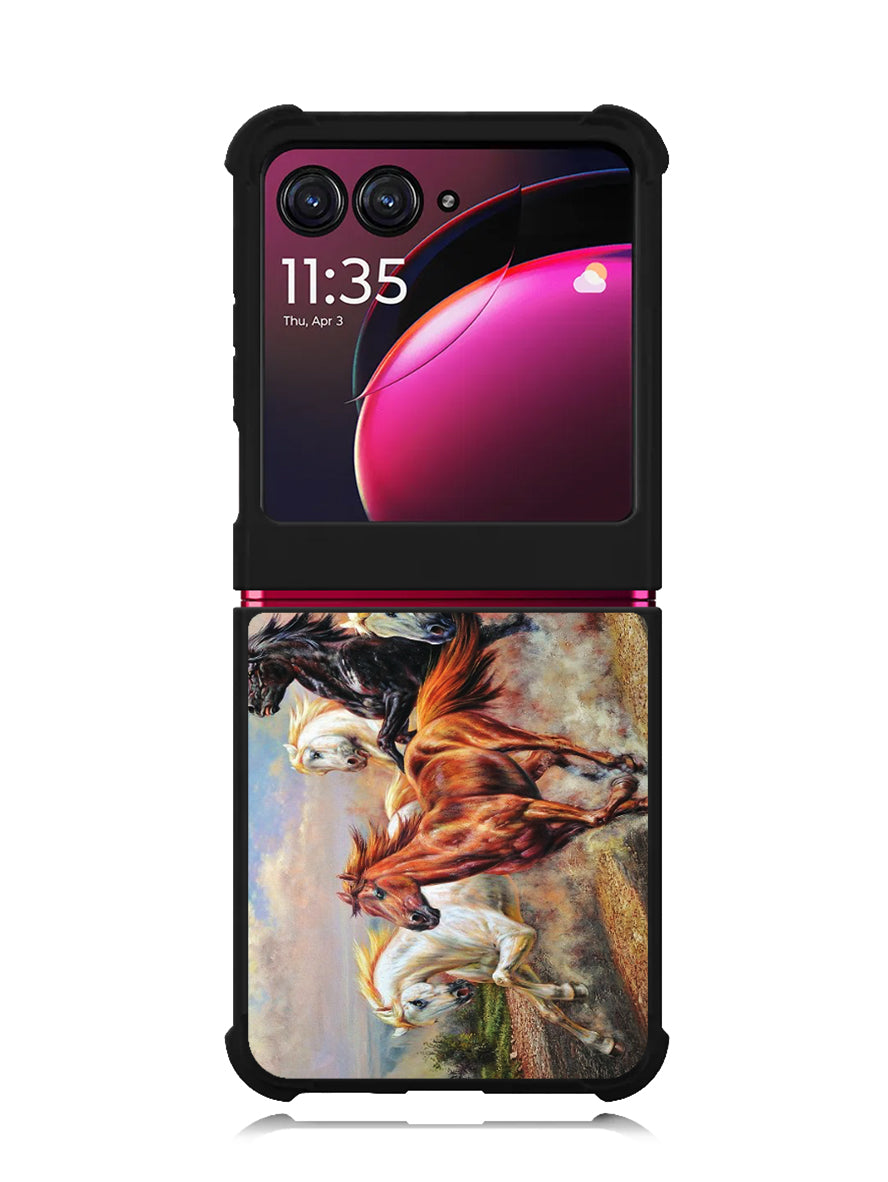 Horses Running 1st Motorola Moto Razr Plus 2023 , Moto Razr+ 2023 Case