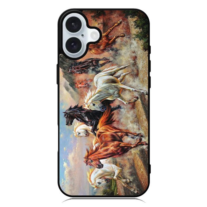 Horses Running 1st iPhone 16 Plus Case