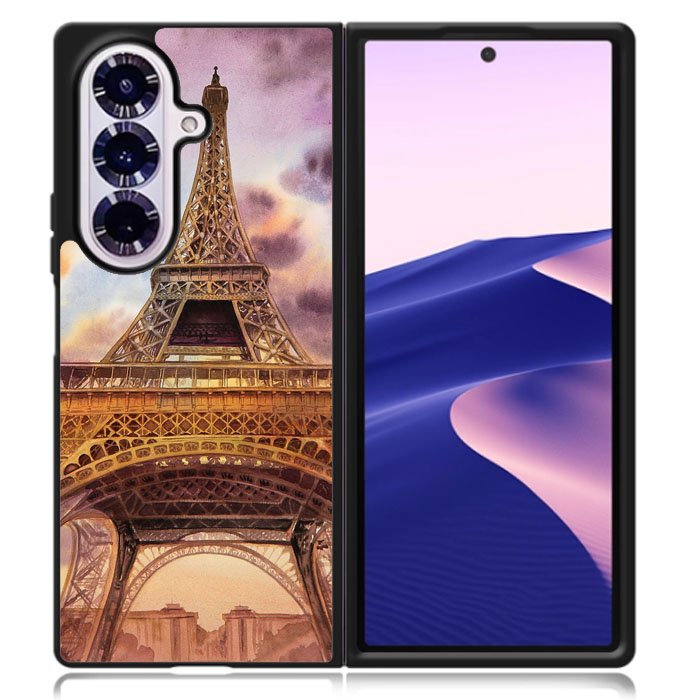 Eiffel Painting of Paris Samsung Galaxy Z Fold 7 Case OV1767