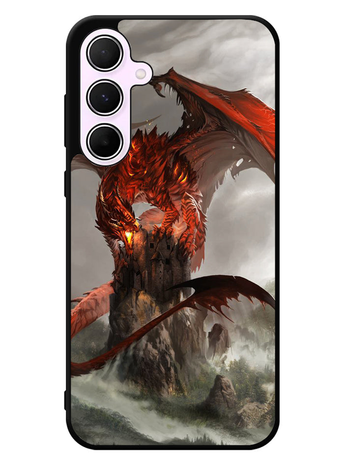 Red Dragon Wallpaper Samsung Galaxy A35 5G Case