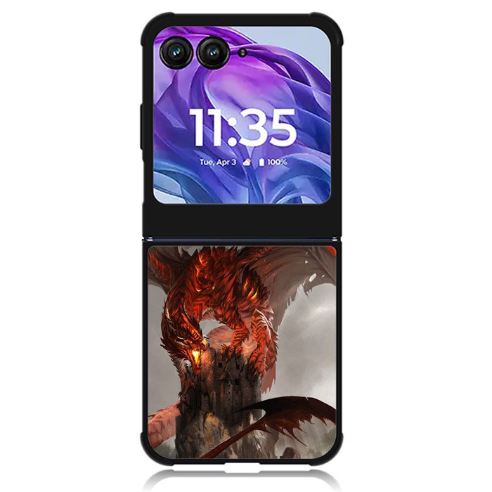 Red Dragon Wallpaper Motorola Moto Razr Plus 2024 , Moto Razr+ 2024 Case