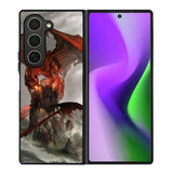 Red Dragon Wallpaper Samsung Galaxy Z Fold 6 Case