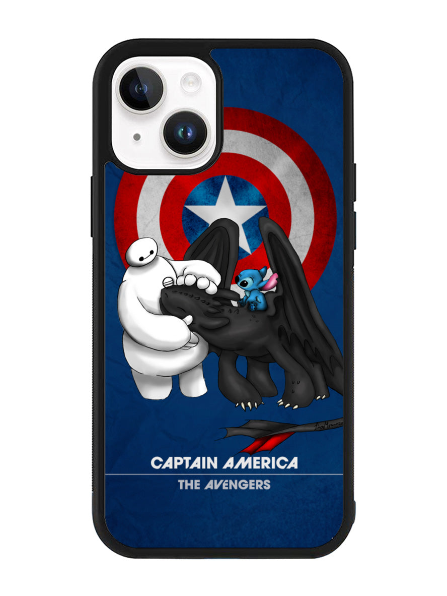 Stitch Baymax Toothless CAPTAIN AMERICA iPhone 14 Case QC2340