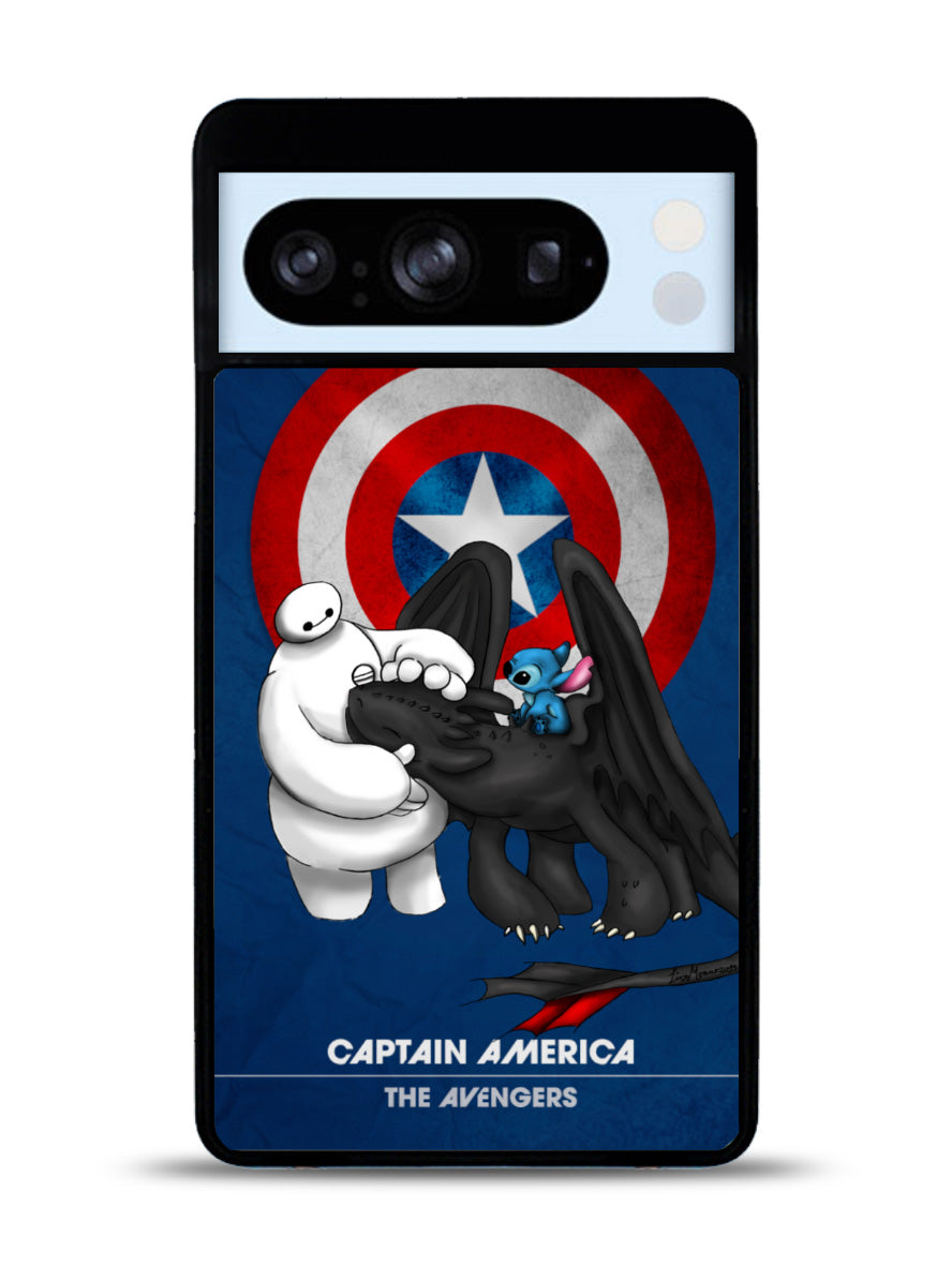 Stitch Baymax Toothless CAPTAIN AMERICA Google Pixel 8 Pro Case QC2340