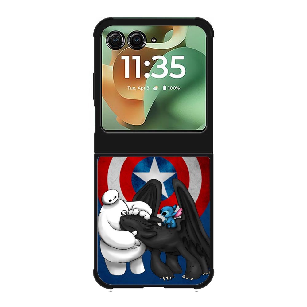 Stitch Baymax Toothless CAPTAIN AMERICA Motorola Moto RAZR 2025 Case OV2340