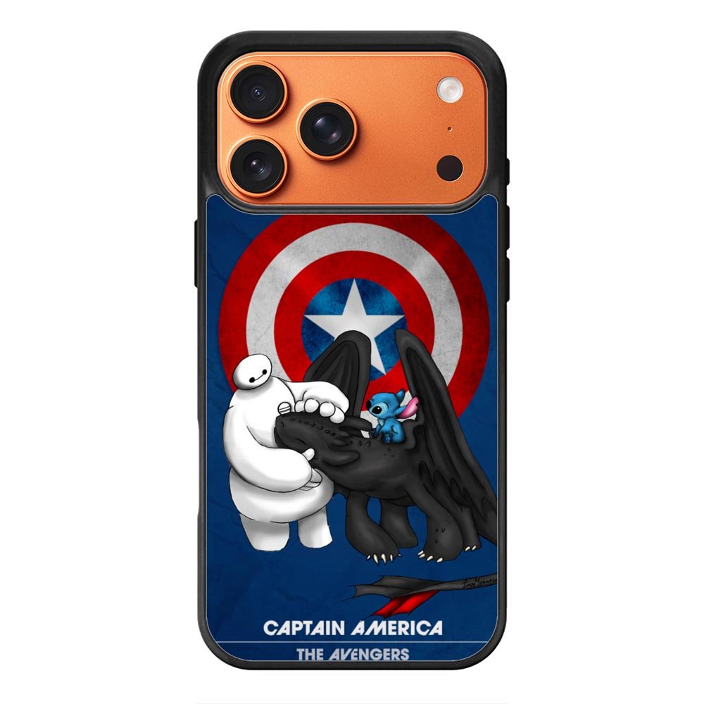 Stitch Baymax Toothless CAPTAIN AMERICA iPhone 17 Pro Case OV2340