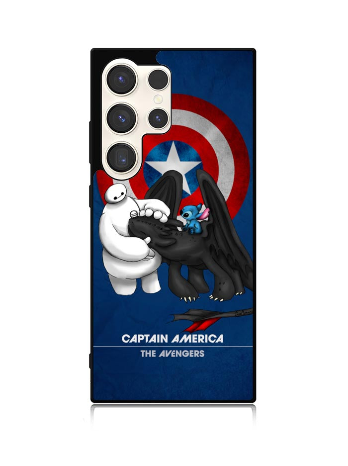 Stitch Baymax Toothless CAPTAIN AMERICA Samsung Galaxy S25 Ultra 5G Case QC2340