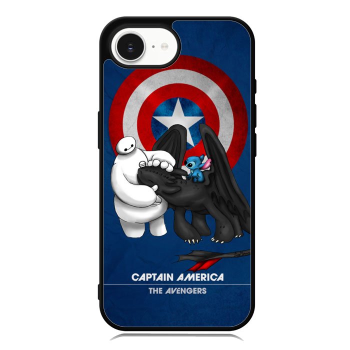 Stitch Baymax Toothless CAPTAIN AMERICA iPhone 16e Case OV2340