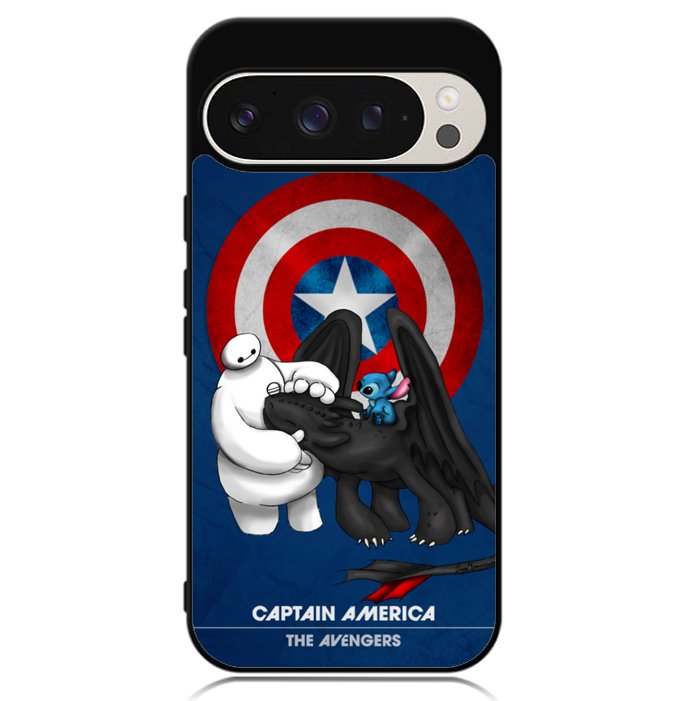 Stitch Baymax Toothless CAPTAIN AMERICA Google Pixel 9 Pro XL Case OV2340