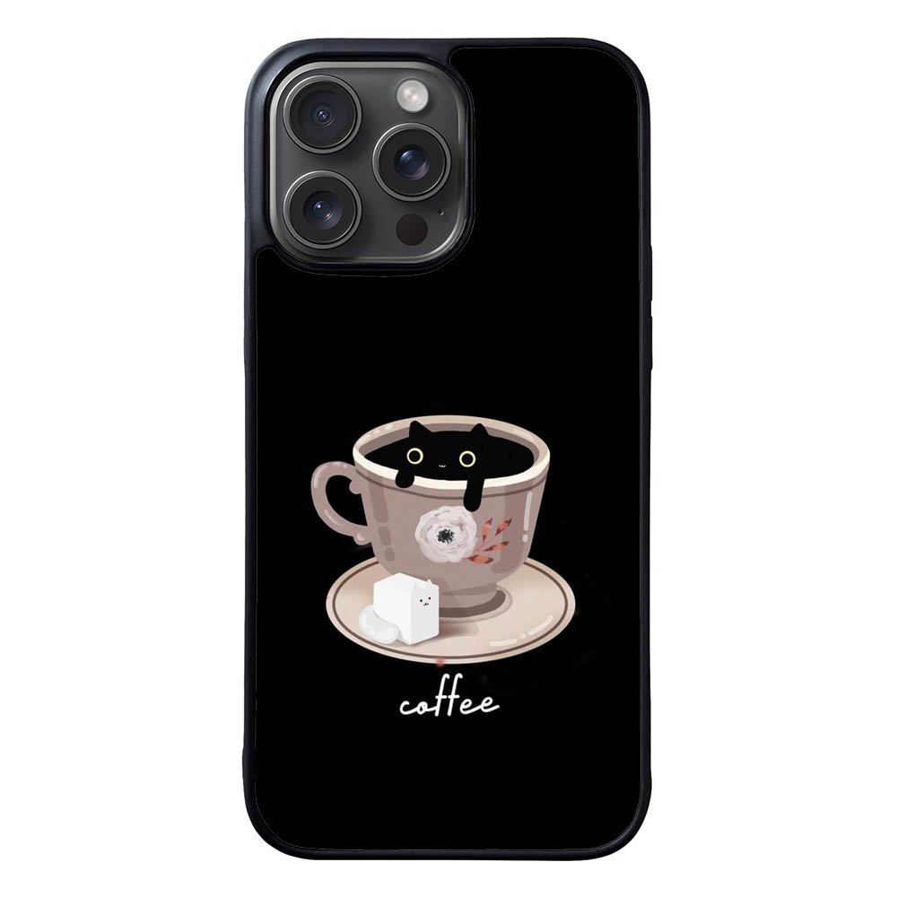 Black Cat Coffee FORL0150 iPhone 15 Pro Max Case