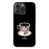 Black Cat Coffee FORL0150 iPhone 15 Pro Max Case