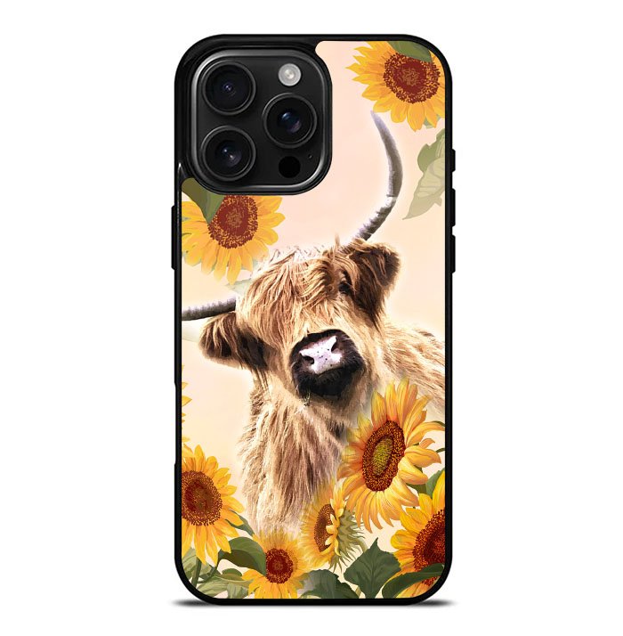 Highland Cow Sunflower FRL0335 iPhone 16 Pro Max Case