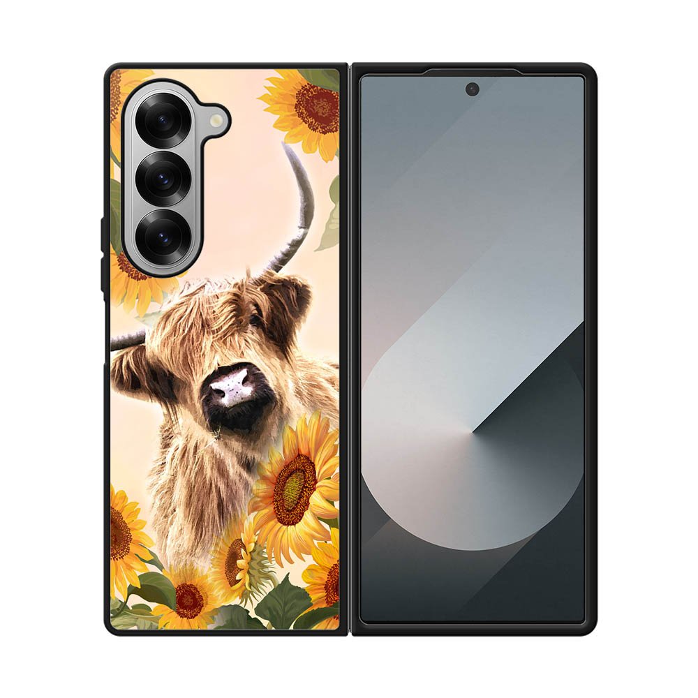 Highland Cow Sunflower FRL0335 Samsung Galaxy Z Fold 7 5G Case