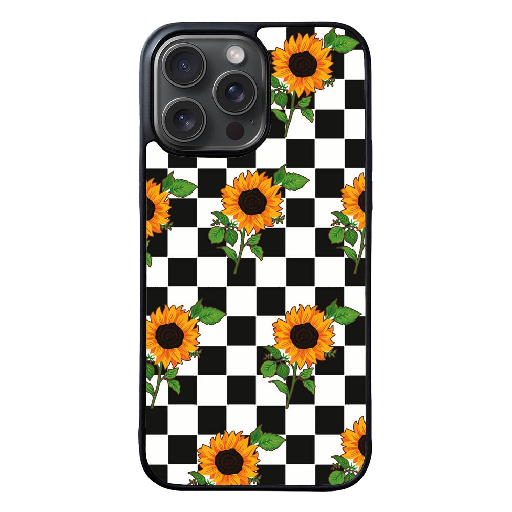 Sunflower and Checkered Board FRL0340 iPhone 15 Pro Max Case