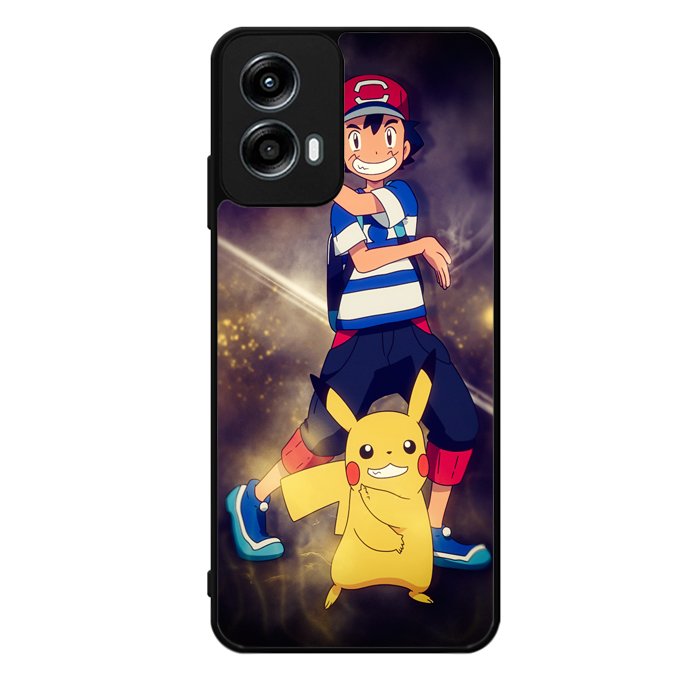Pokemon Ash And Pikachu Motorola Moto G Play 2024 Case OV9391