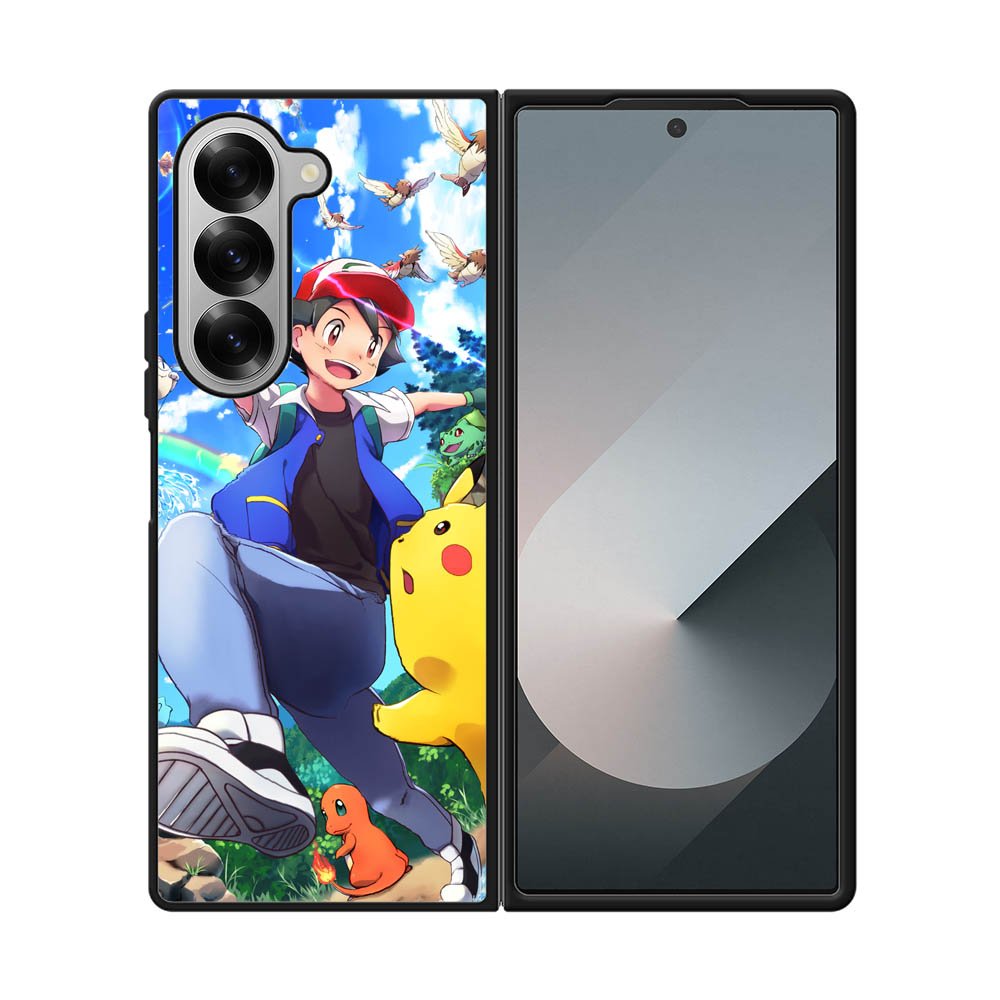 Pokemon Ash And Pikachu Samsung Galaxy Z Fold 7 5G Case QC9392