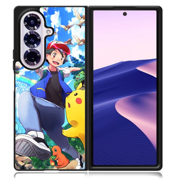 Pokemon Ash And Pikachu Samsung Galaxy Z Fold 7 Case OV9392