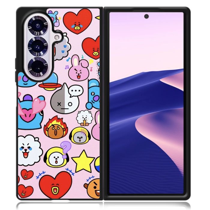 Pattern BT21 Cute Samsung Galaxy Z Fold 7 Case OV9288