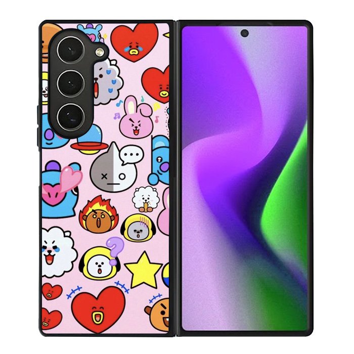 Pattern BT21 Cute Samsung Galaxy Z Fold 6 5G 2024 Case OV9288