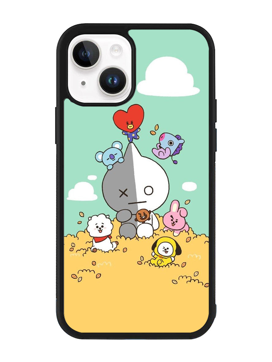 BT21 on the straw iPhone 14 Case QC9307