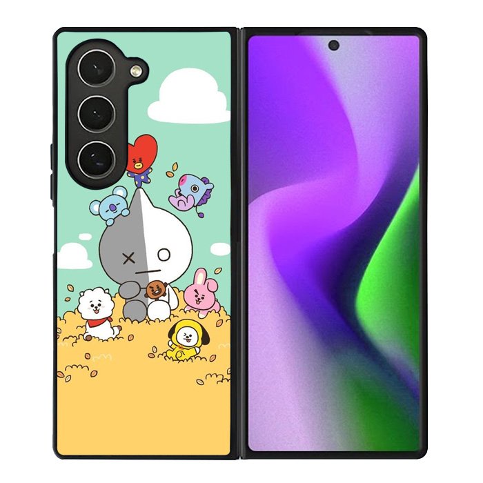 BT21 on the straw Samsung Galaxy Z Fold 6 5G 2024 Case OV9307